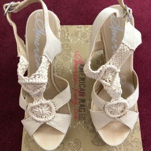 American Rag natural woven wedges